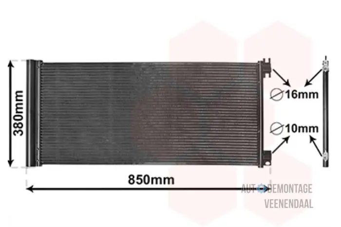 Air conditioning condenser Nissan NV300